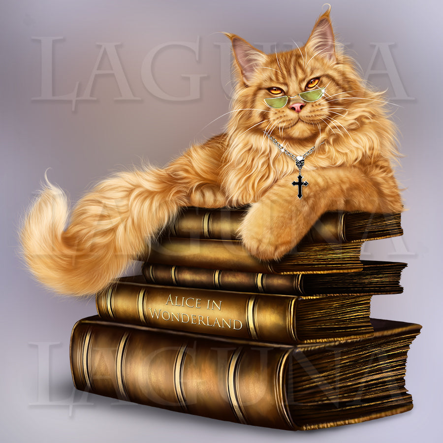 Alice with Cheshire Cat (Gothic Style)