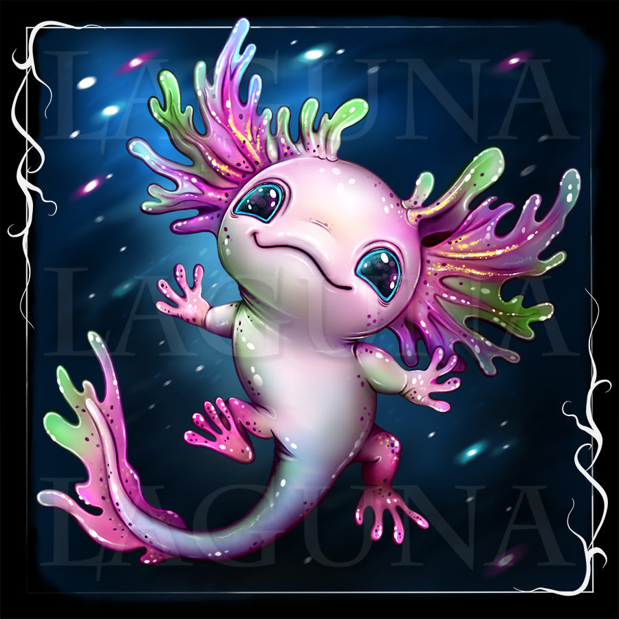 Axolotl in Halloween Hat