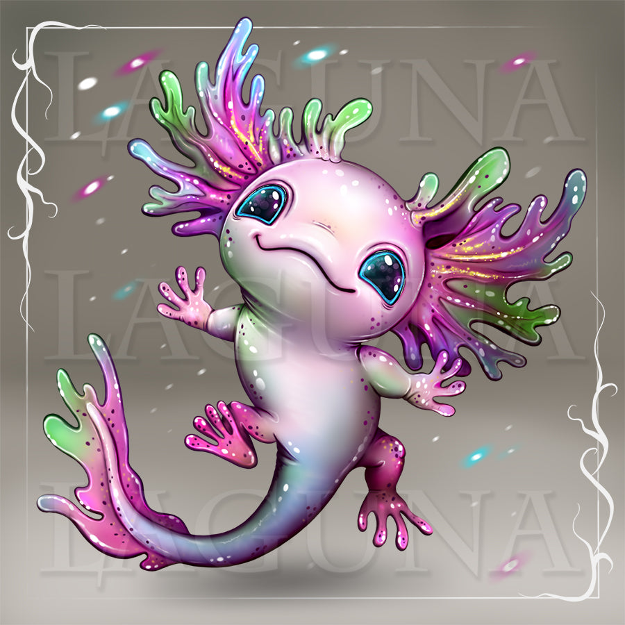 Axolotl in Halloween Hat