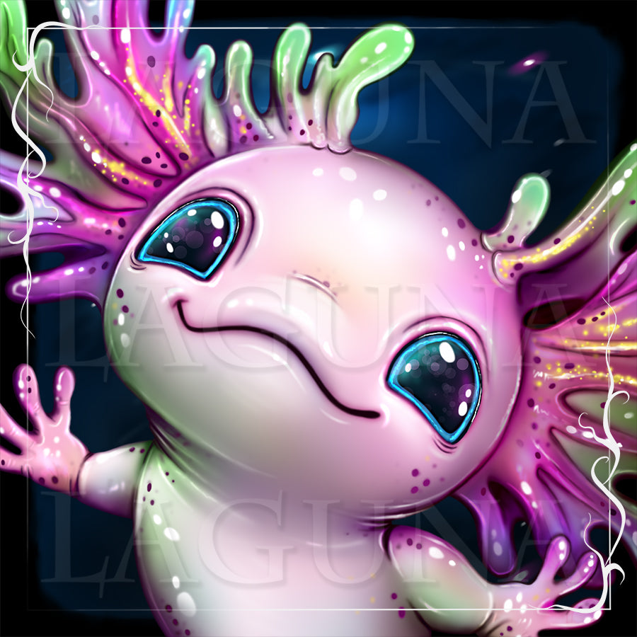 Axolotl in Halloween Hat