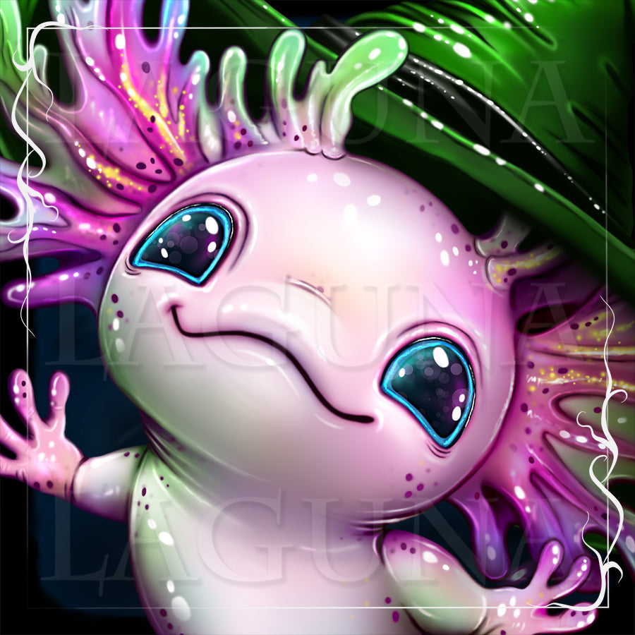 Axolotl in Halloween Hat