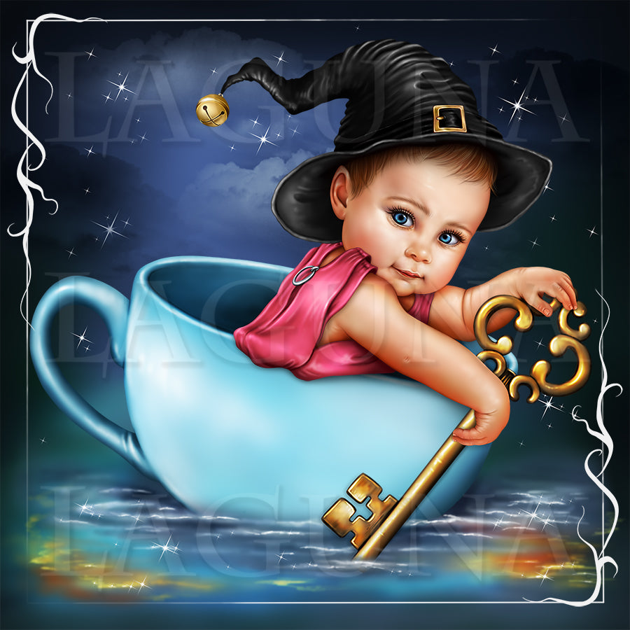 Baby and Fox in the Cup Boat