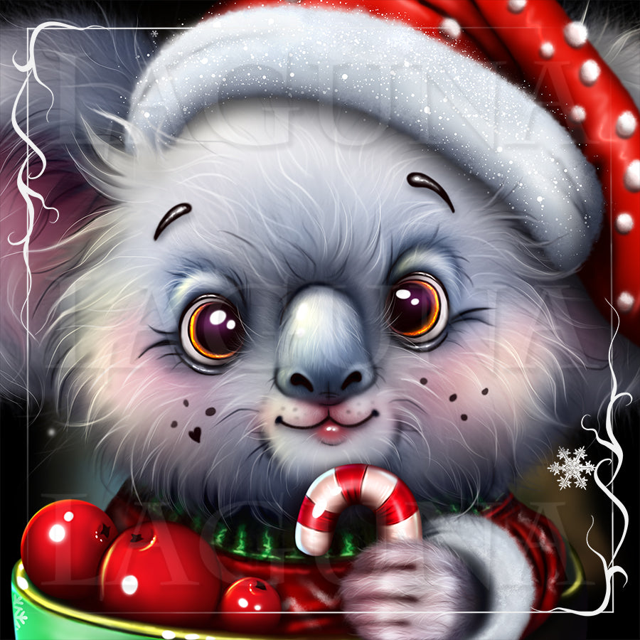 Christmas Teacup Koala with Candy