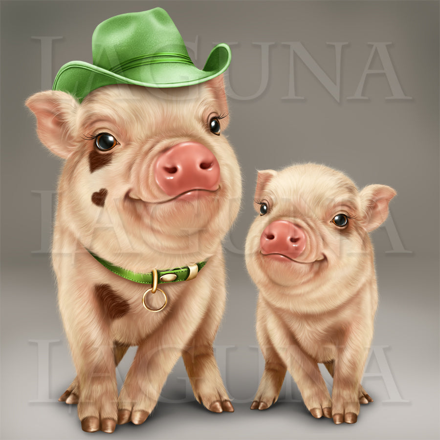 Country Girl with a Piggy