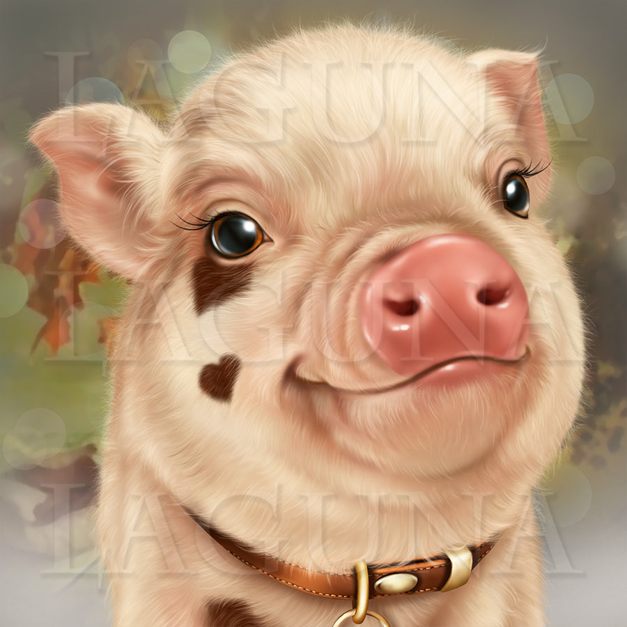 Country Girl with a Piggy