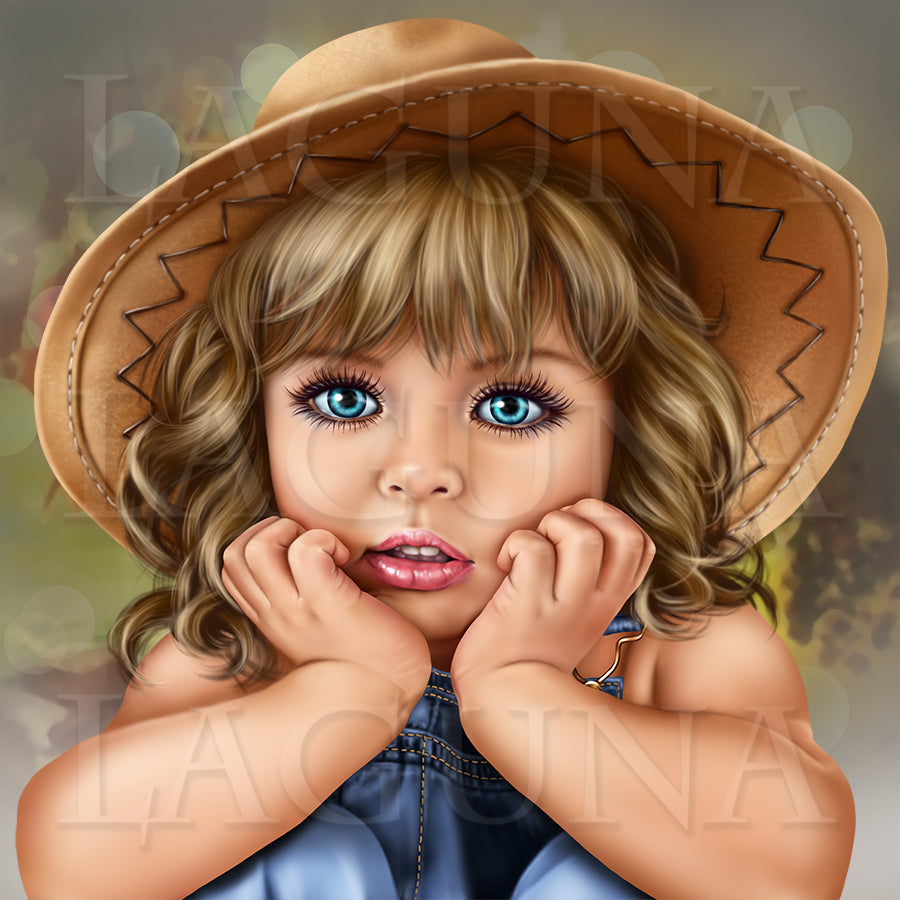 Country Girl with a Piggy