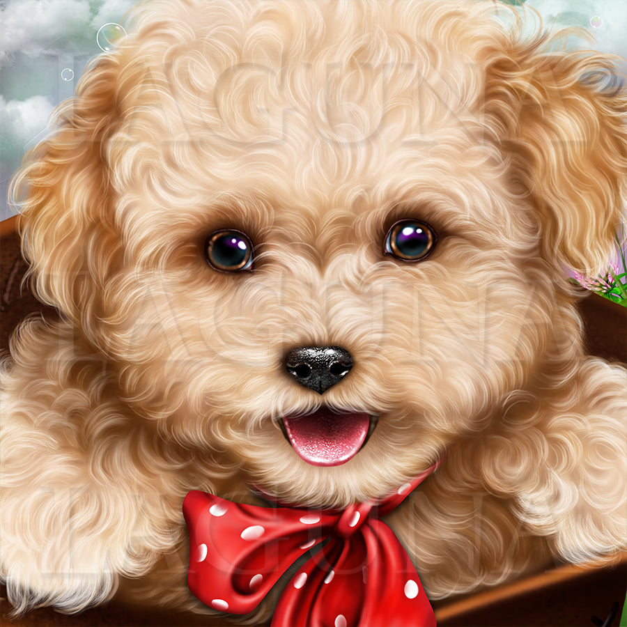 Cowgirl with a Puppy