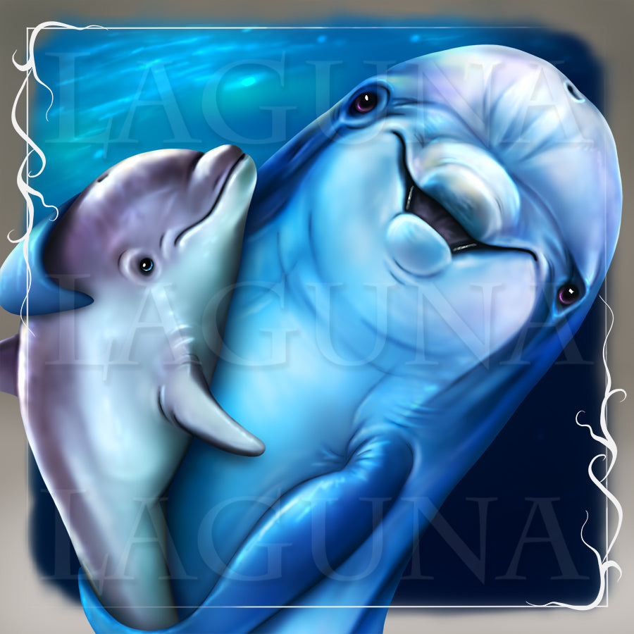 Dolphin Mom with Baby