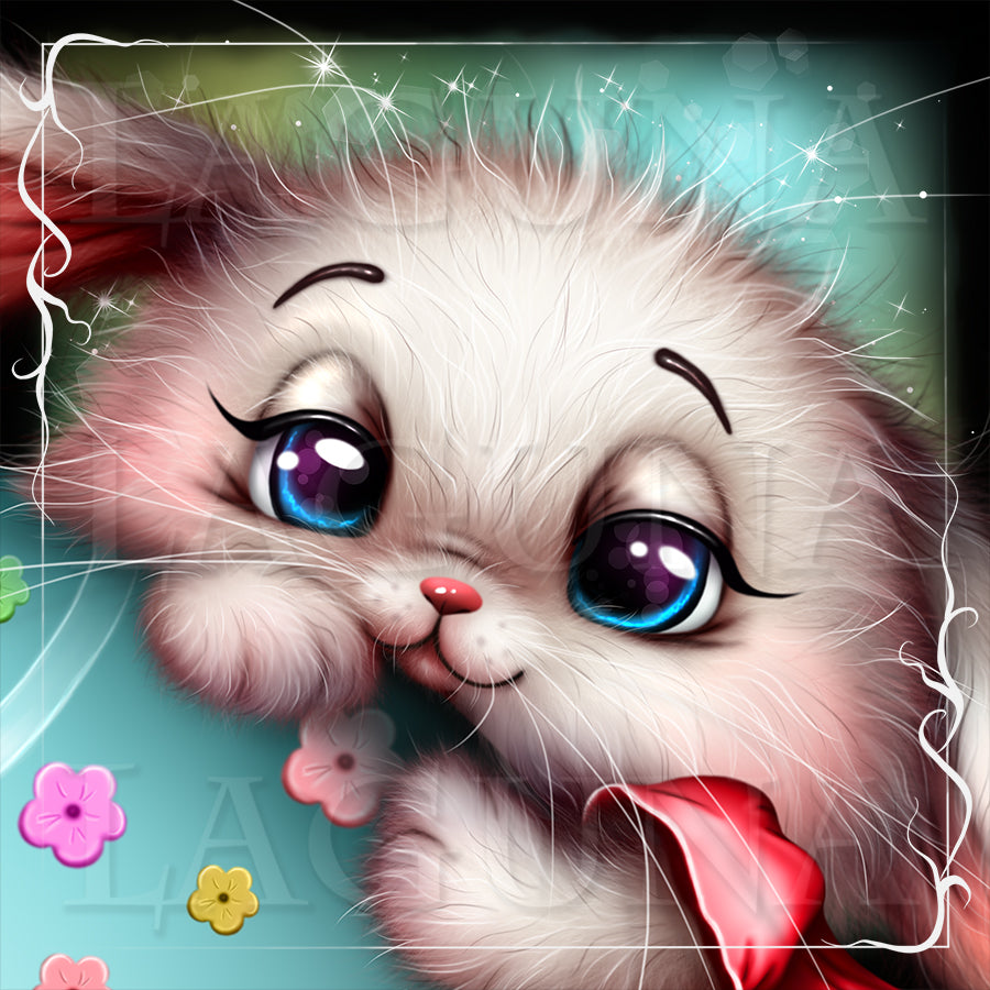 Easter Bunny Hugging an Egg