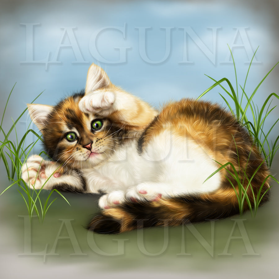 Easter Kitten with a Chick