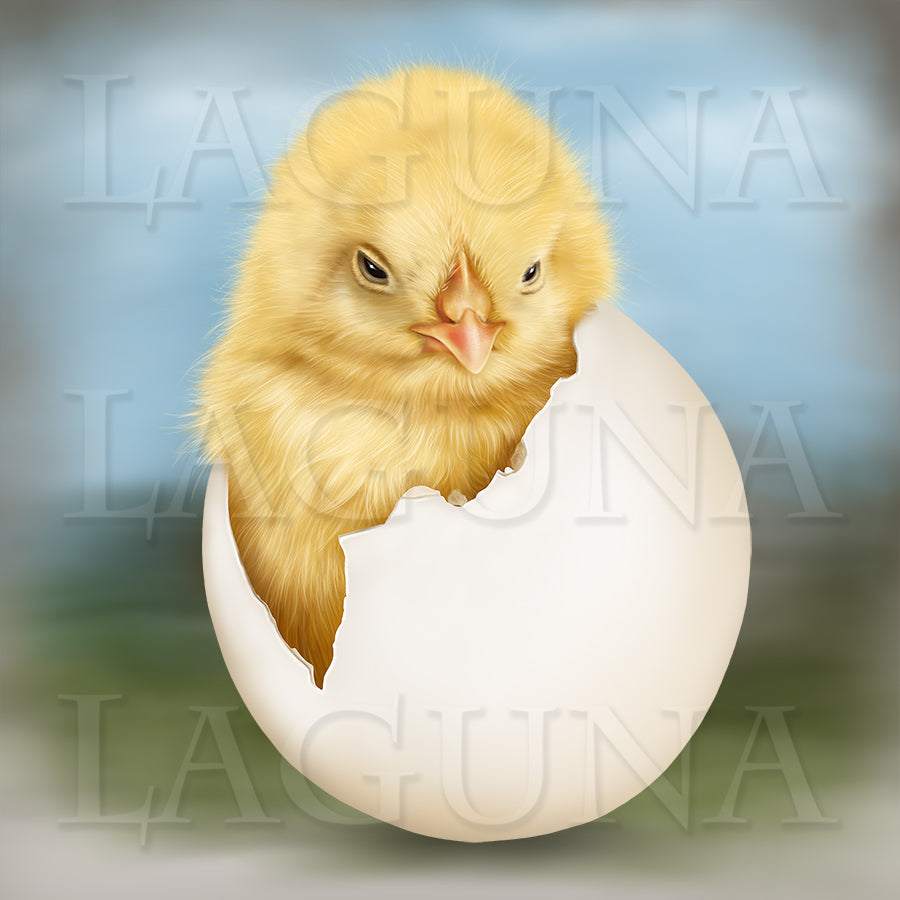 Easter Kitten with a Chick