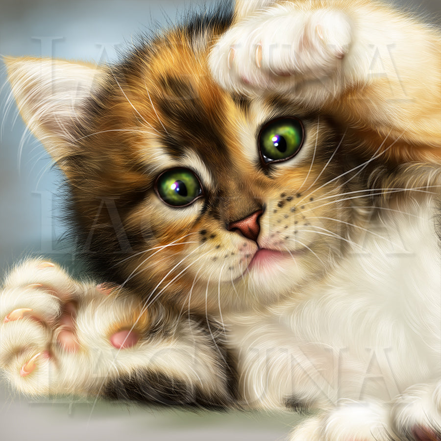 Easter Kitten with a Chick