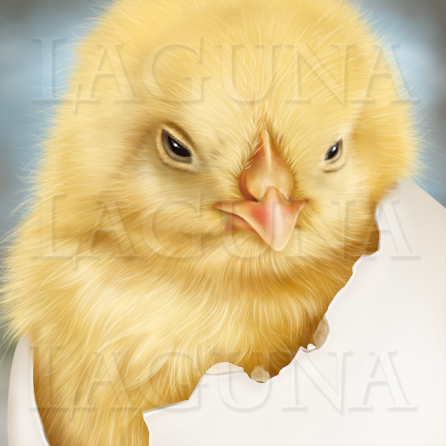 Easter Kitten with a Chick