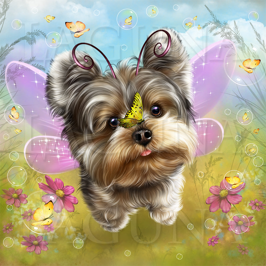 Fairy Yorkie and Butterflies