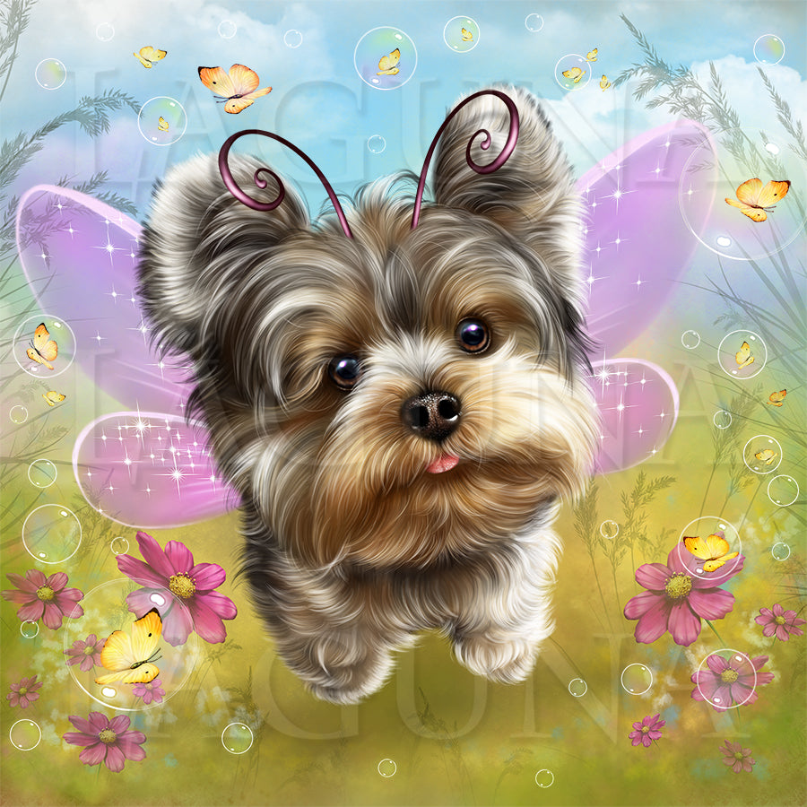 Fairy Yorkie and Butterflies