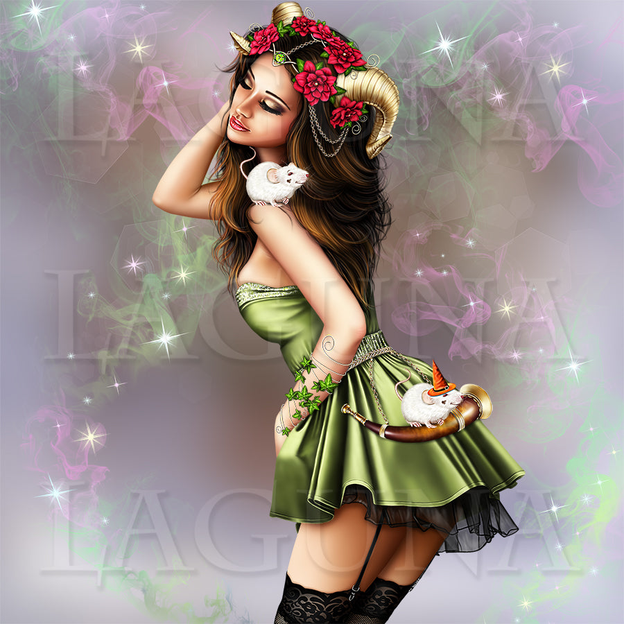 Forest Nymph with a Mouse