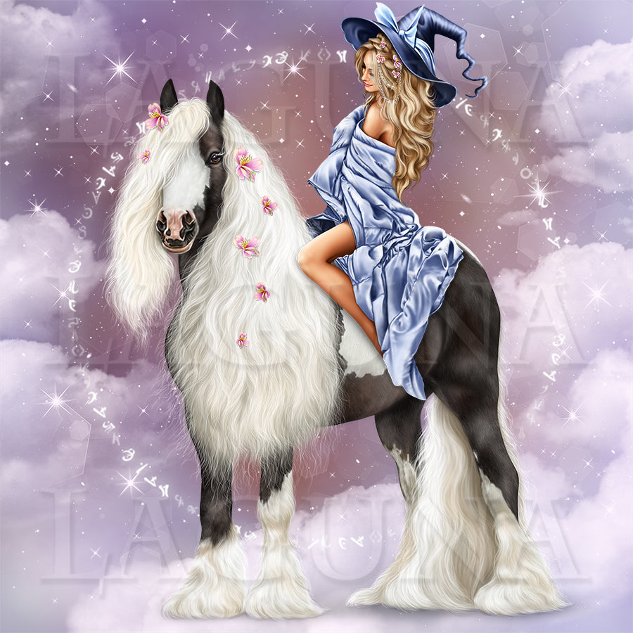Girl (Witch) on Horseback