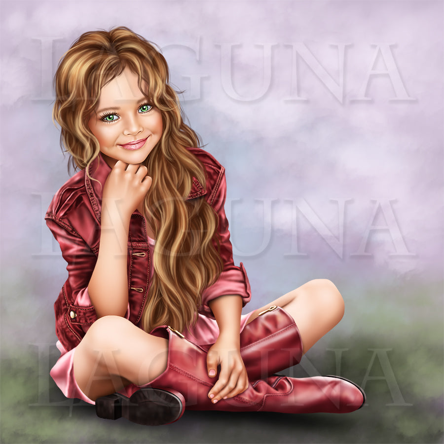 Girl with a Lop Bunny