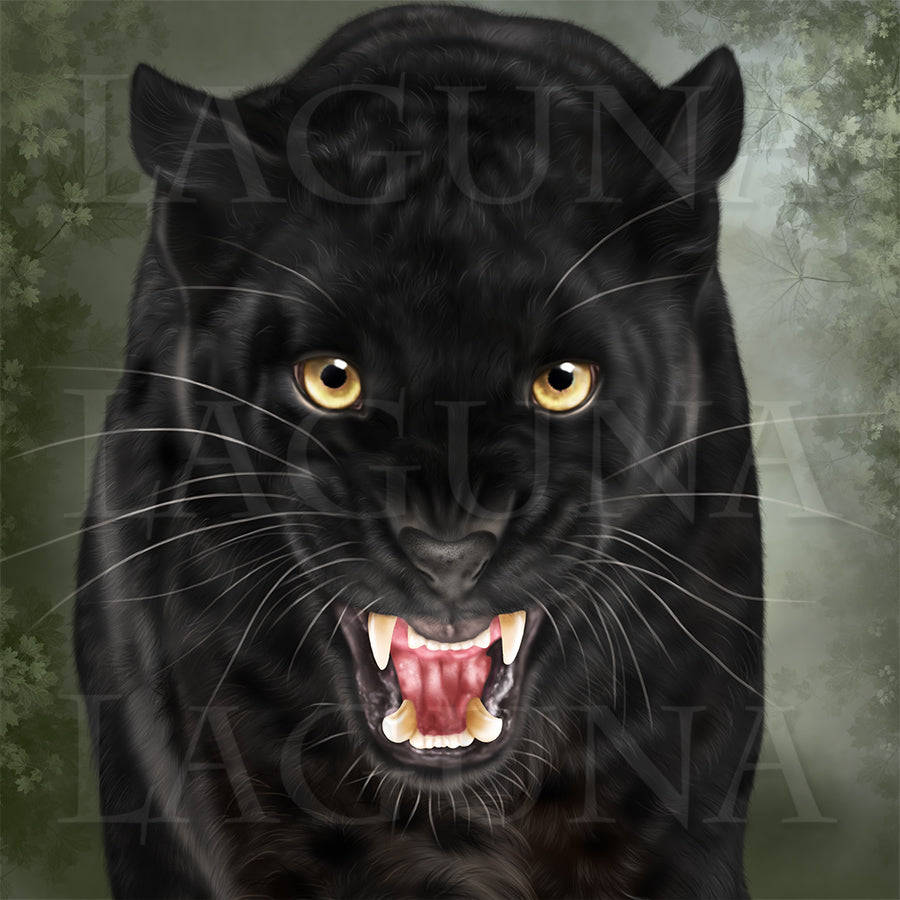 Girl with Black Panther