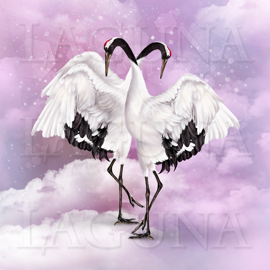 Girl with Dancing Cranes