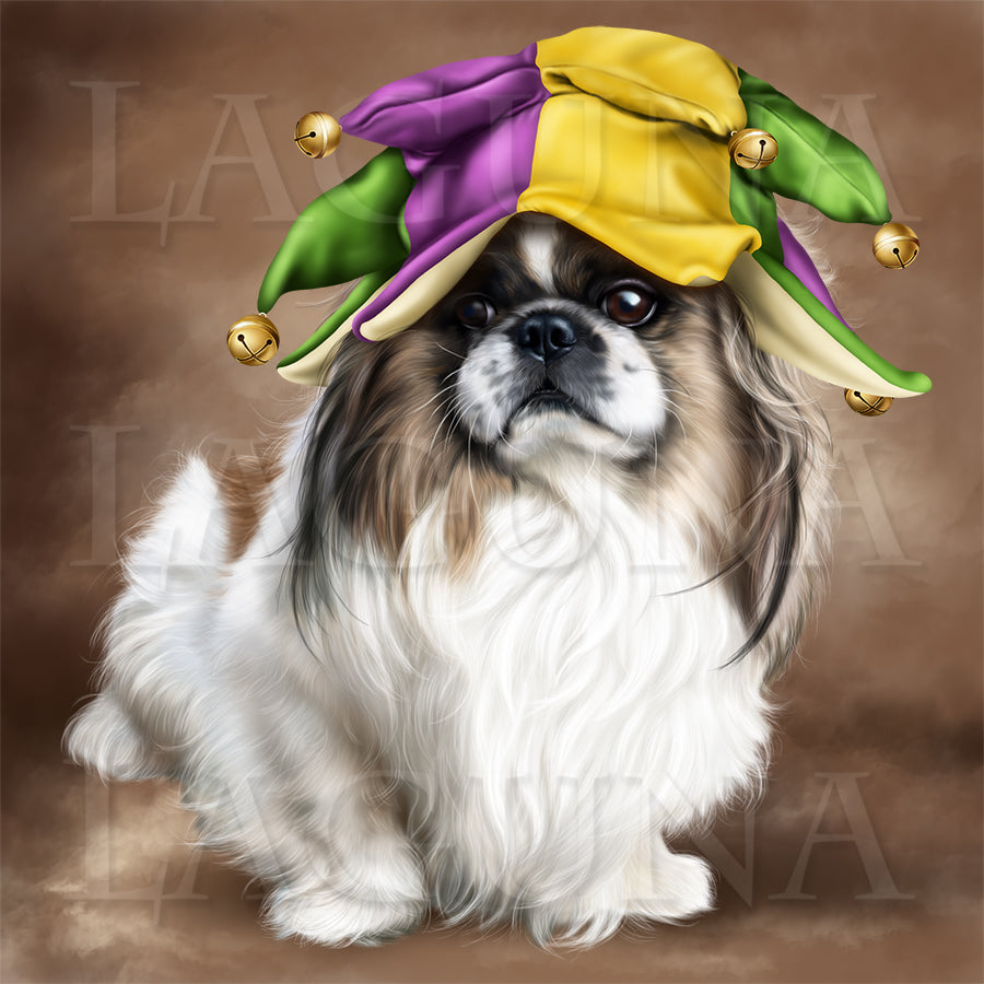 Girl with Pekingese