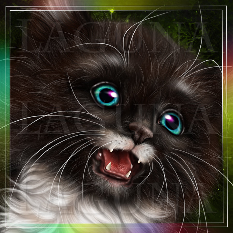 Halloween Kitty with Cauldron