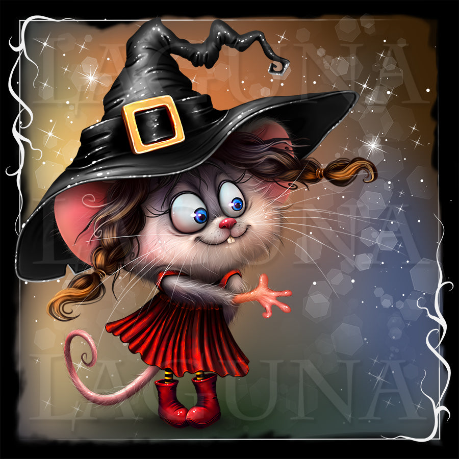 Halloween Mouse with Pumpkin
