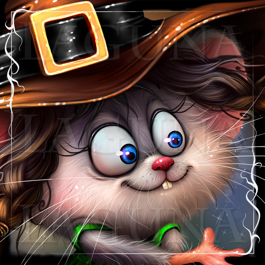 Halloween Mouse with Pumpkin
