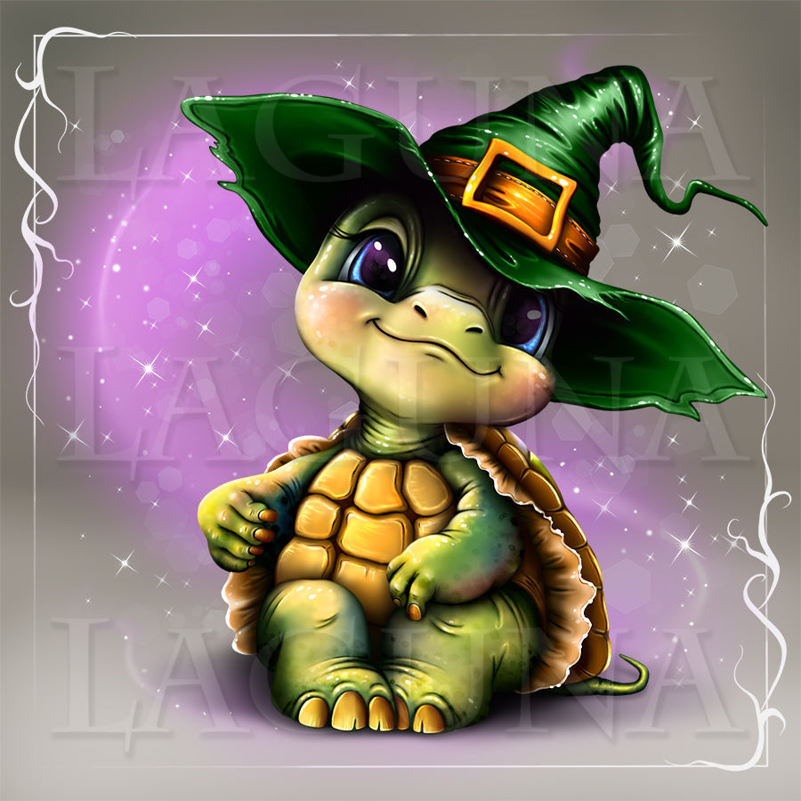 Halloween Tortoise with Balloon