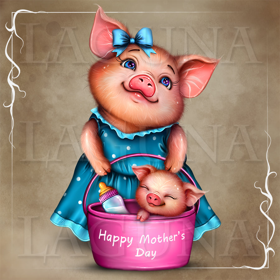Happy Piggy Family (Mommy)