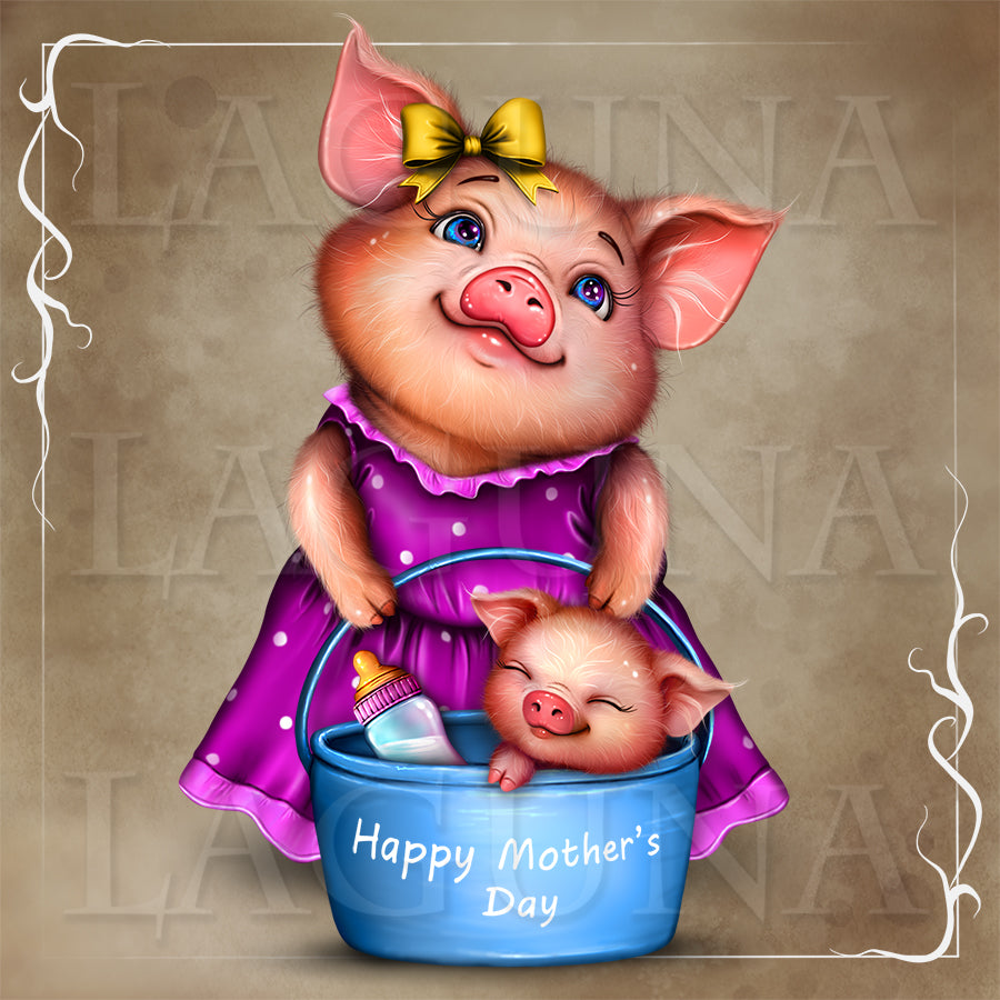 Happy Piggy Family (Mommy)