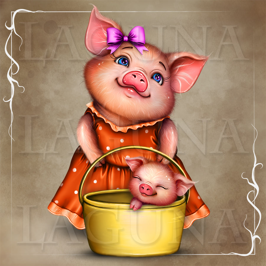 Happy Piggy Family (Mommy)