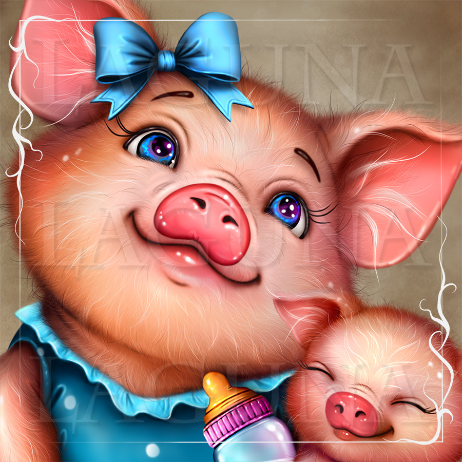 Happy Piggy Family (Mommy)