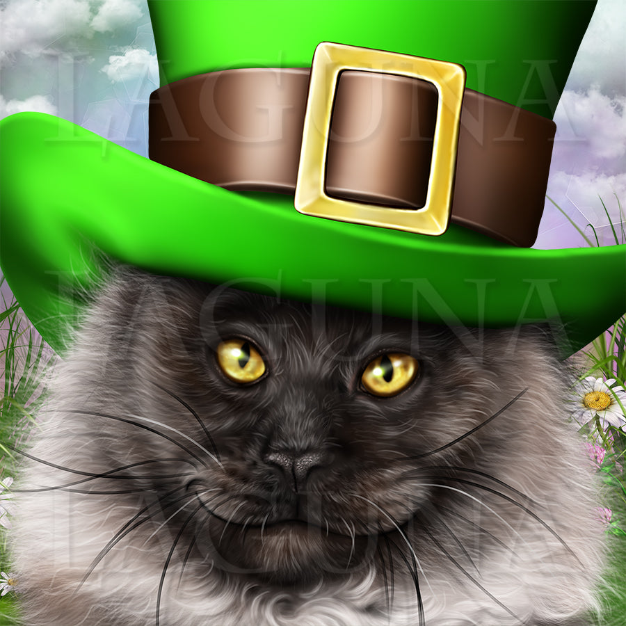 Leprechaun Cat with Beer