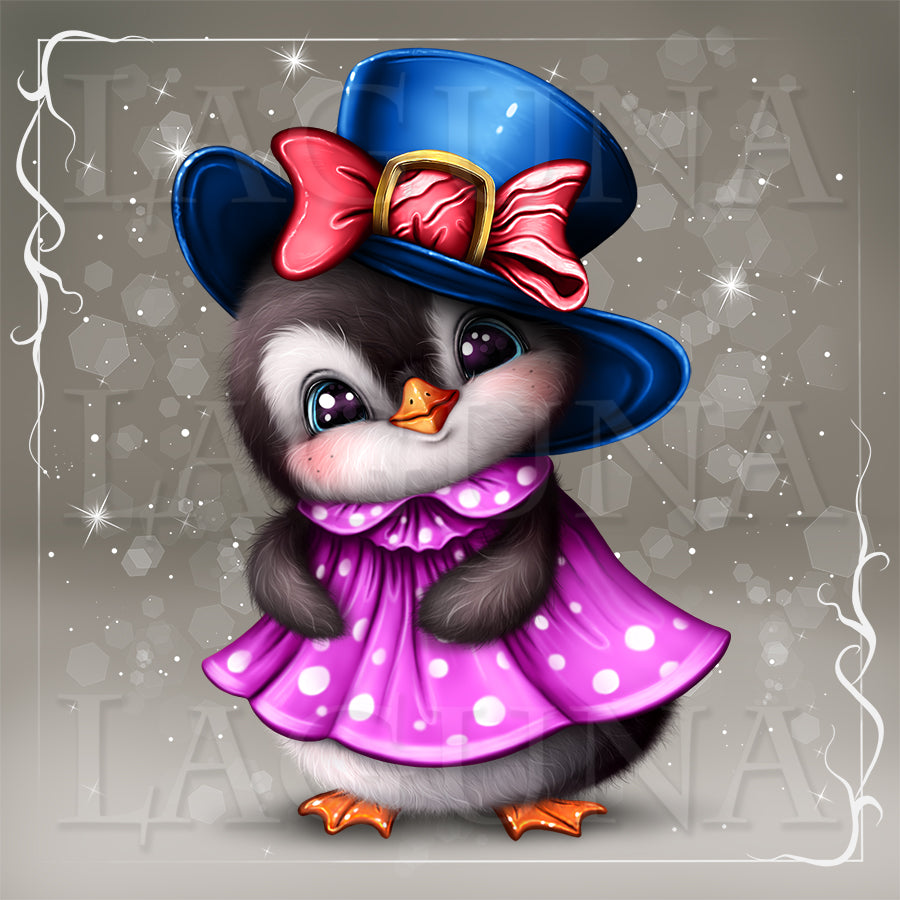Leprechaun Penguin with Shamrock