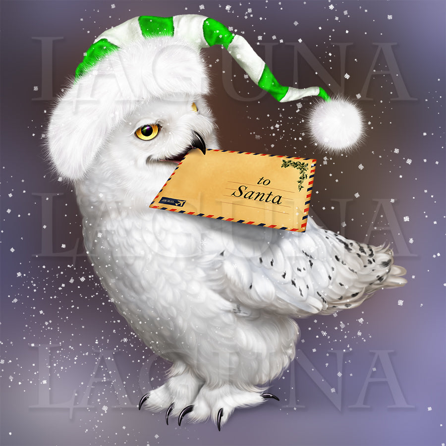 Letter to Santa (Little Girl with Owl)
