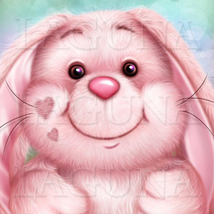 Little Girl with Toy Bunny