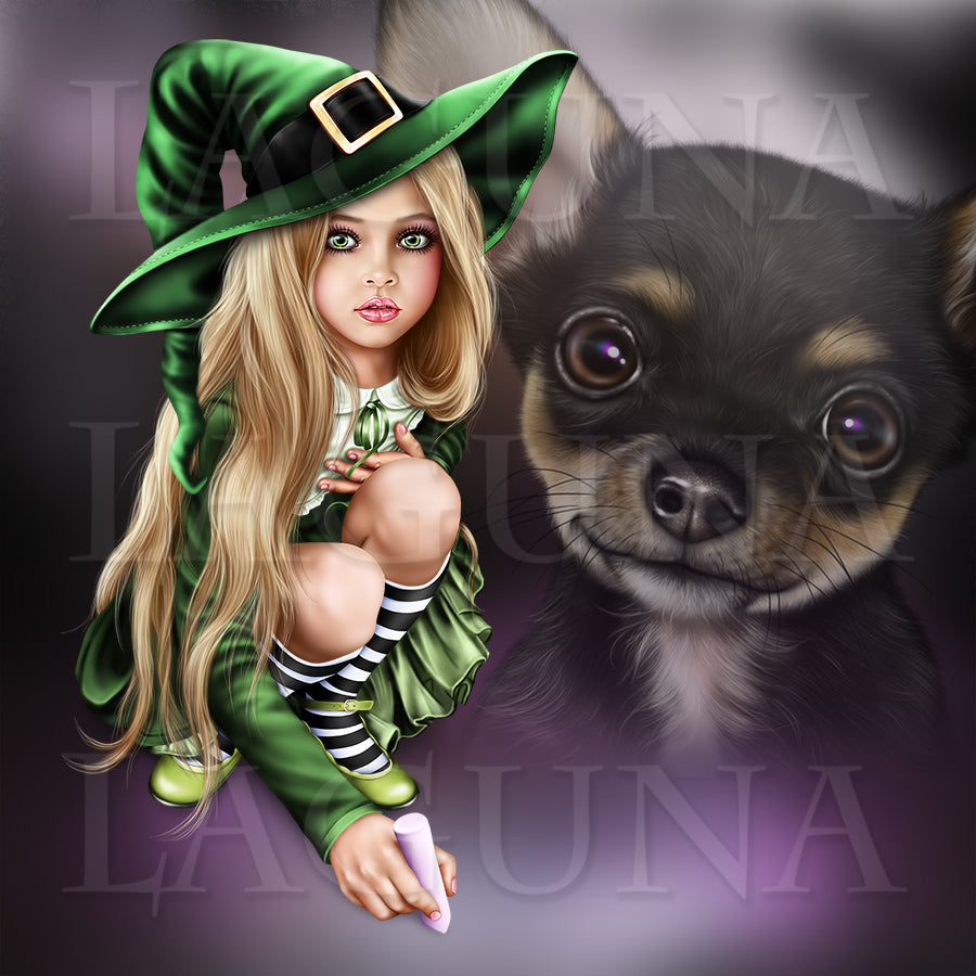 Little Witch with Chihuahua