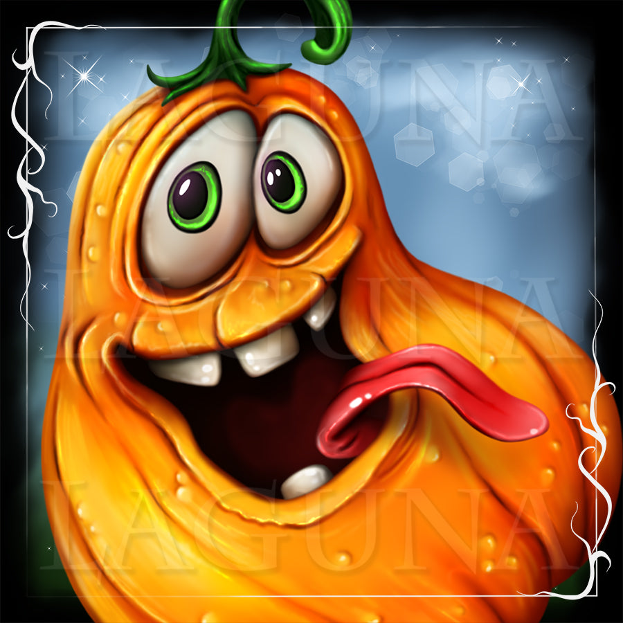 Mischievous Halloween Mouse and Goofy Pumpkin