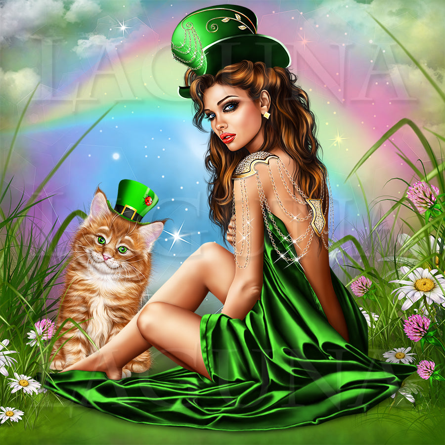 Miss Leprechaun and a Kitty