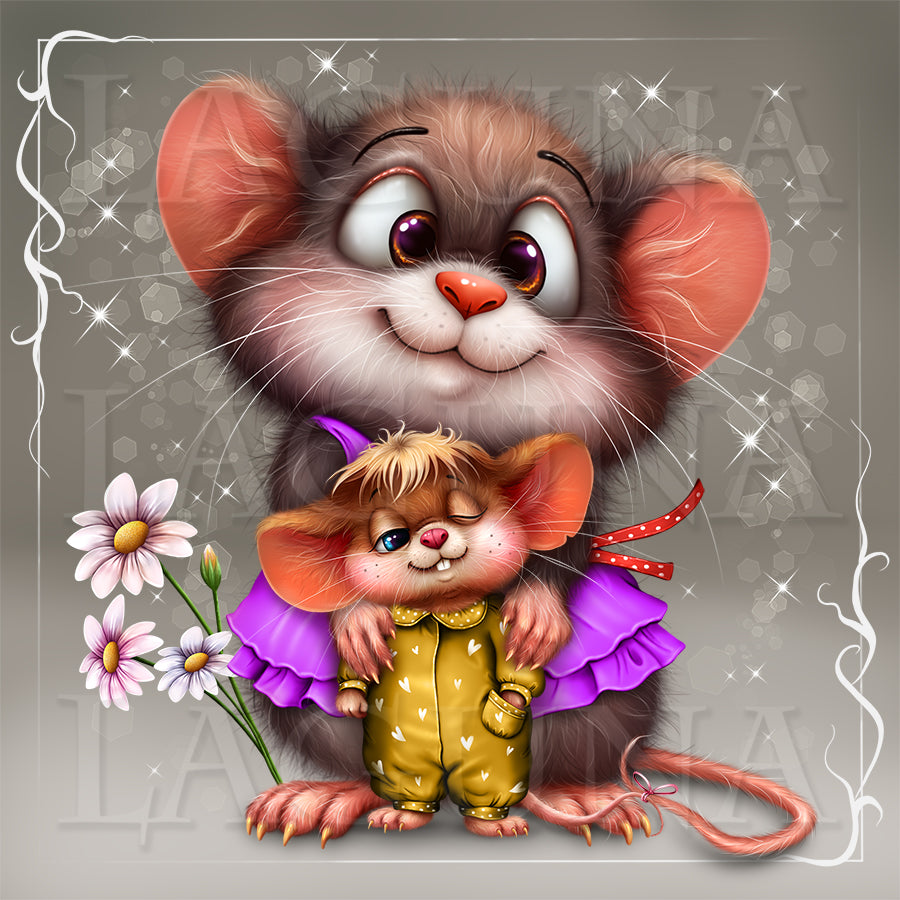 Mouse Mom and Baby