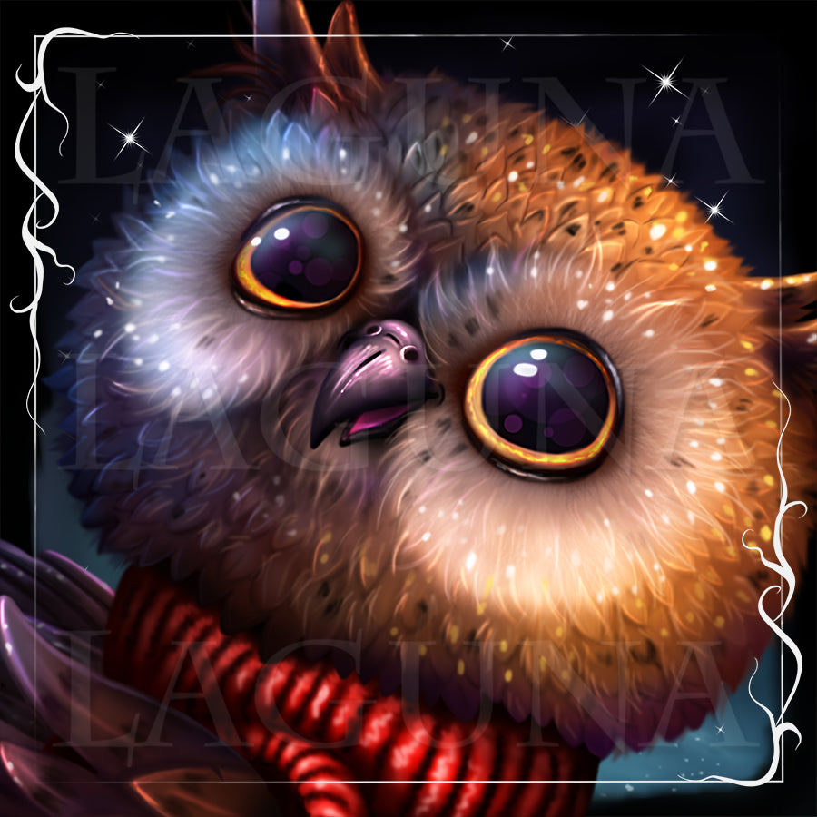 Owl with Halloween Pumpkin