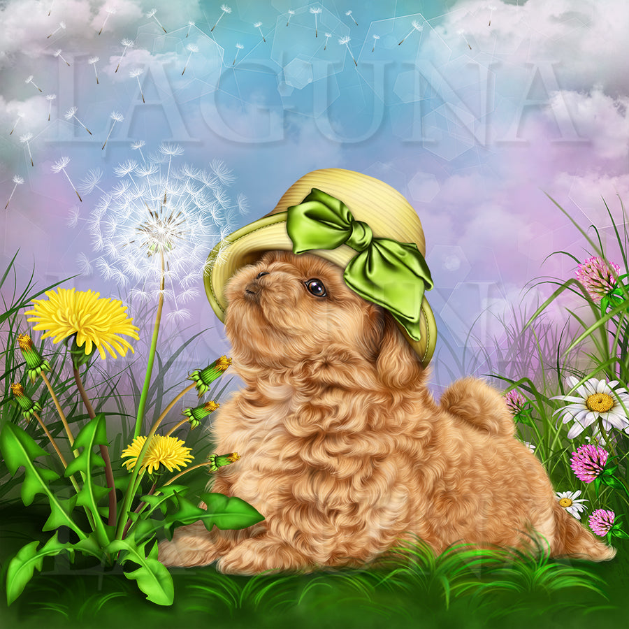 Puppy and Dandelion