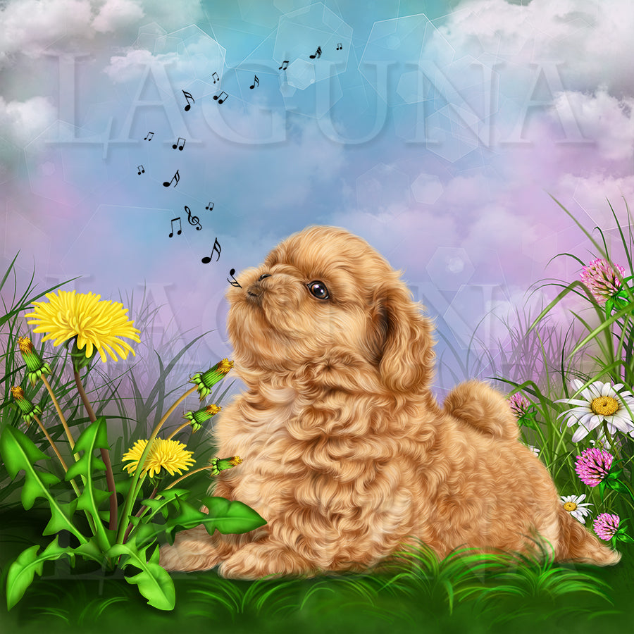 Puppy and Dandelion