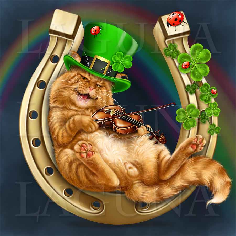 Spring Tunes (Leprechaun Cat)