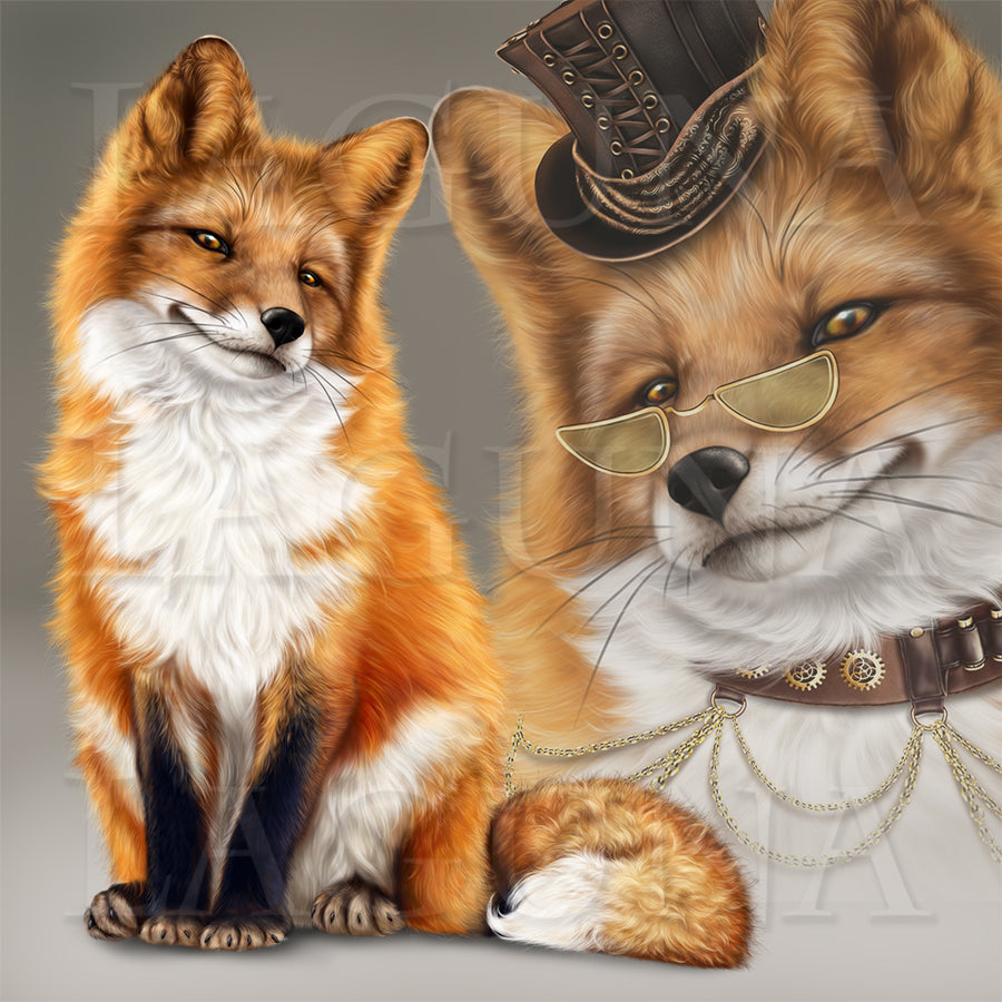 Steampunk Halloween Fox