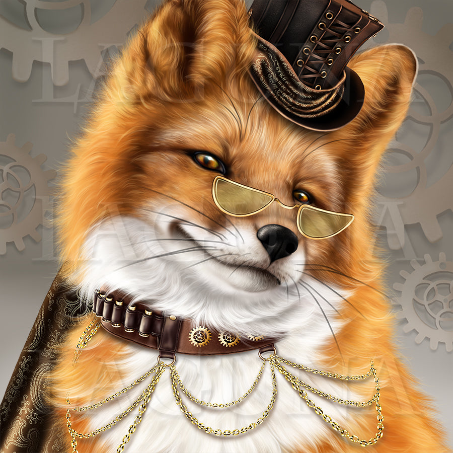Steampunk Halloween Fox