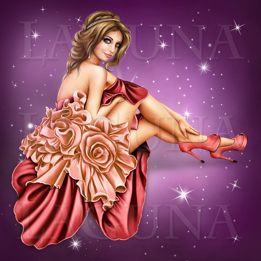 Strawberry Fairy with a Mouse