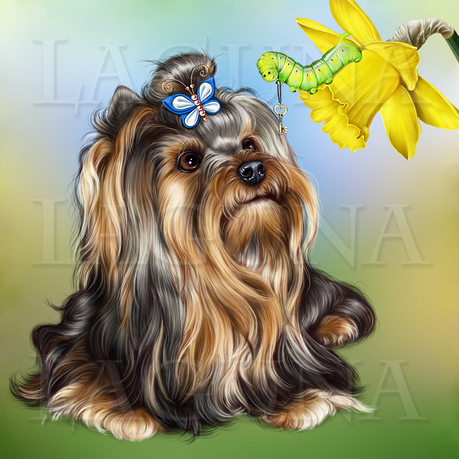 Yorkie and Caterpillar
