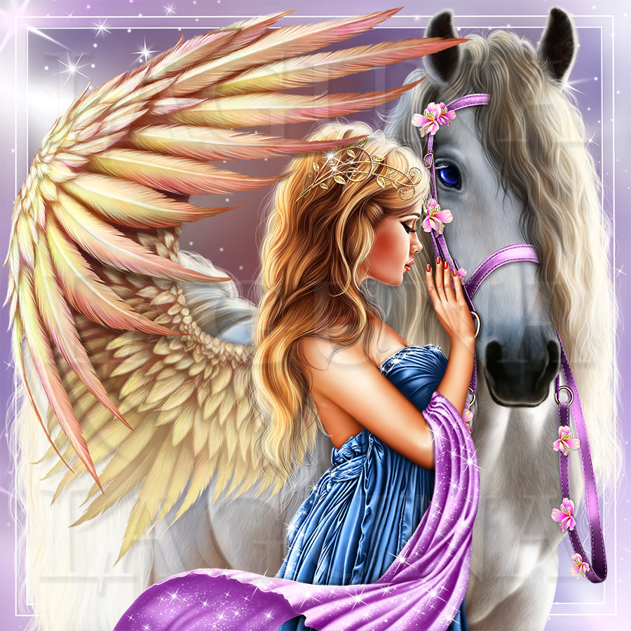 Angel Girl and Horse